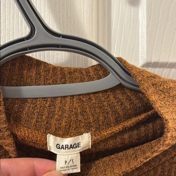 Brown Ribbed Long Sleeve Top - Picture 2 of 4